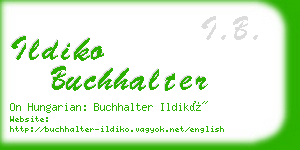 ildiko buchhalter business card